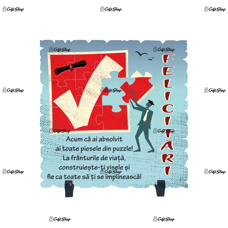 Felicitari, placheta cu mesaj